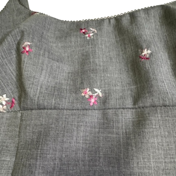 All That Jazz Gray 2 Piece Dress Set Size 9/10 Floral Embroidery on Dress NWT - Picture 16 of 17